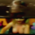 Looking woman with boob